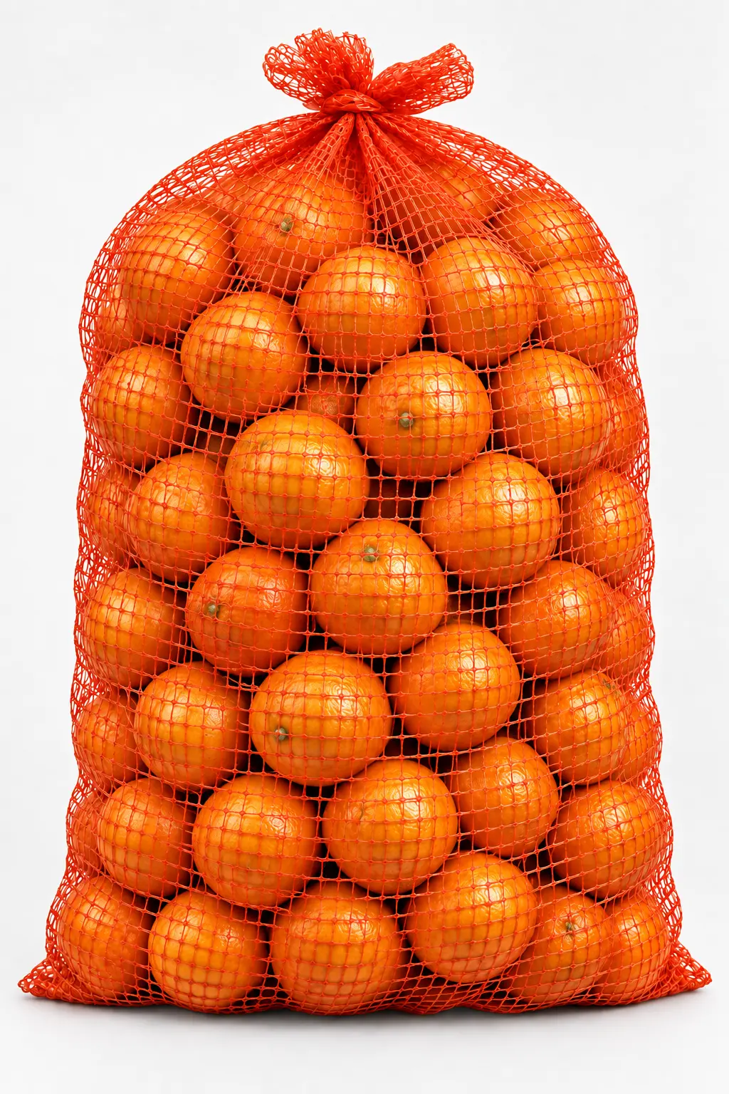 Bolsa de malla Raschel naranja con naranjas